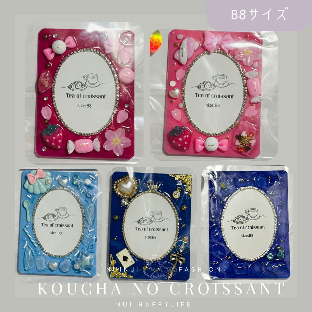 【B8サイズ】 ソフトレジン硬質カードケース【ピンク・ブルー系】