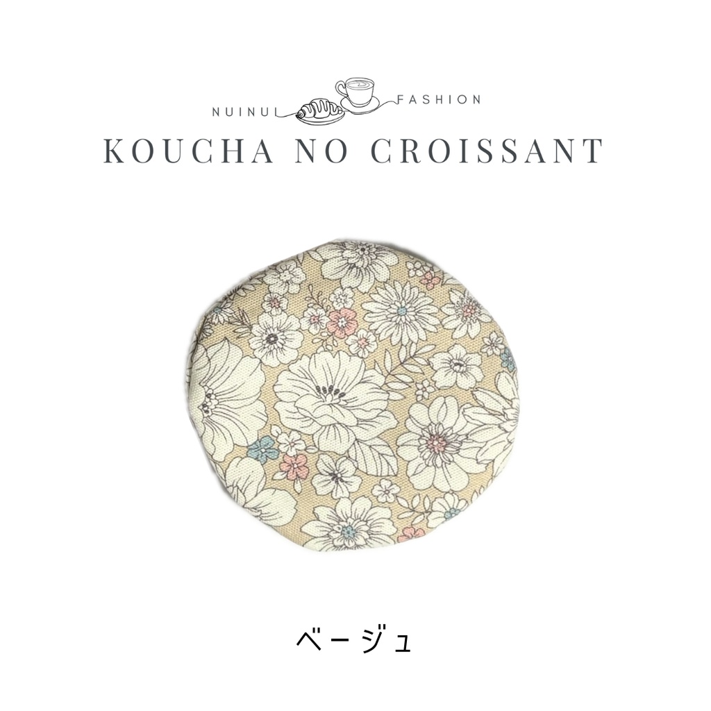 12cmぬい用 花柄ベレー帽