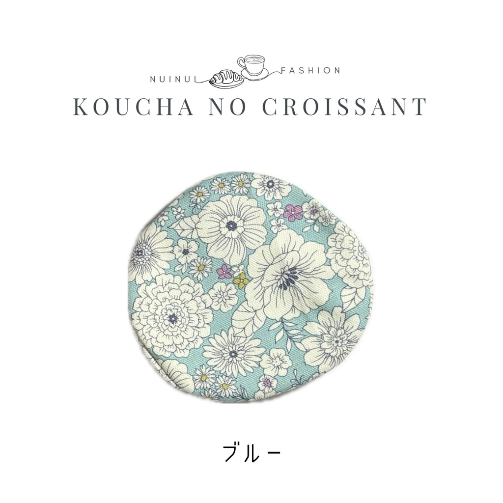 12cmぬい用 花柄ベレー帽