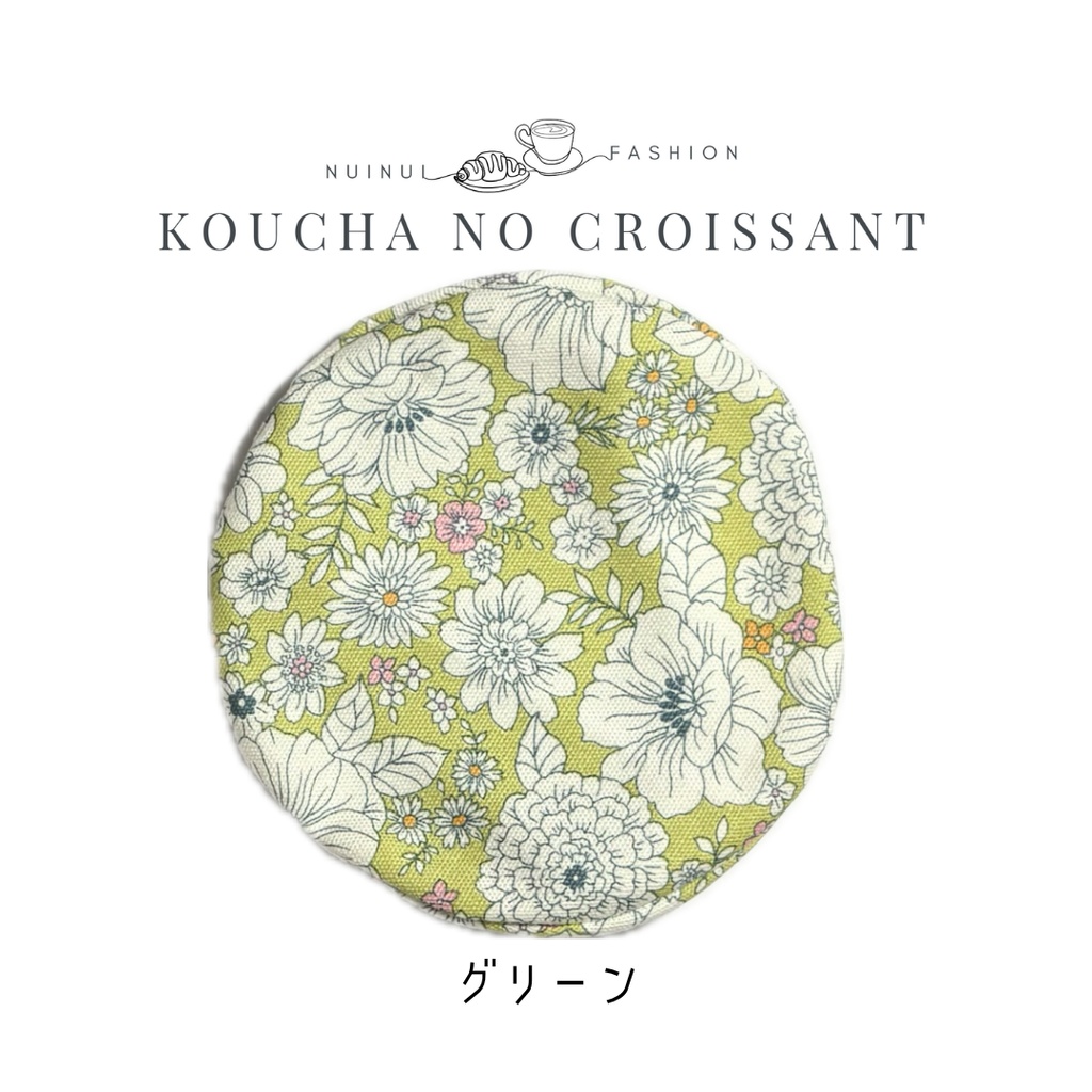 16cmぬい用 花柄ベレー帽