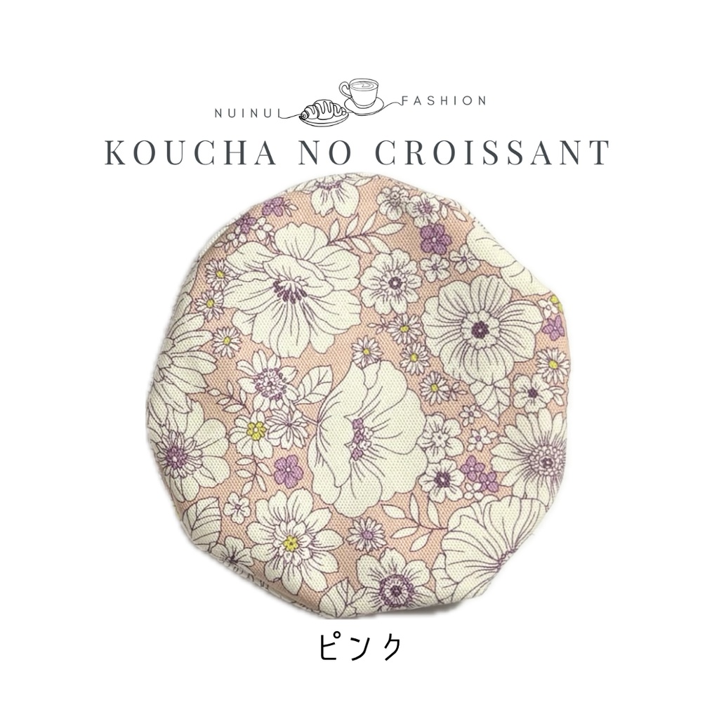 16cmぬい用 花柄ベレー帽