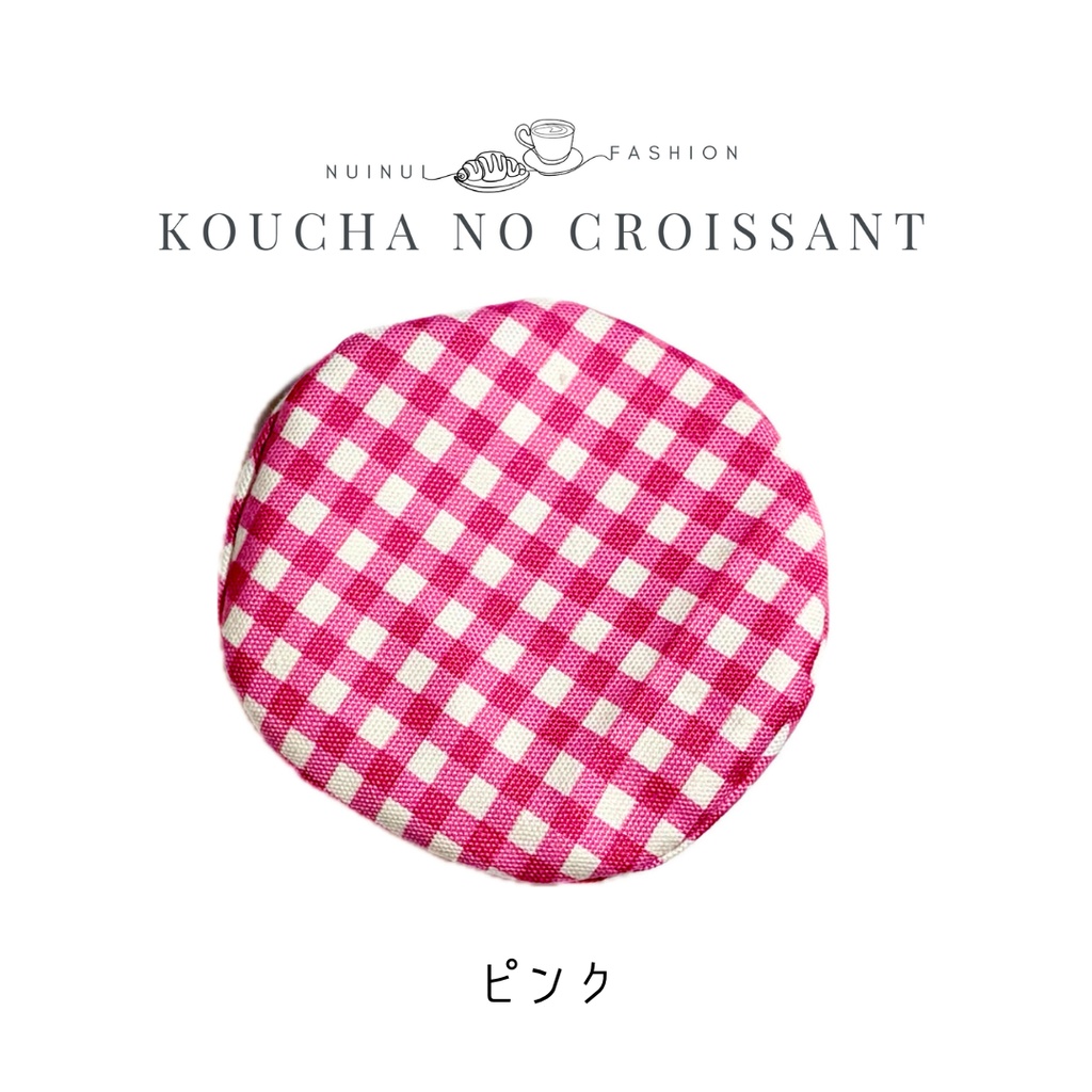 12cmぬい用 カラフルチェックベレー帽