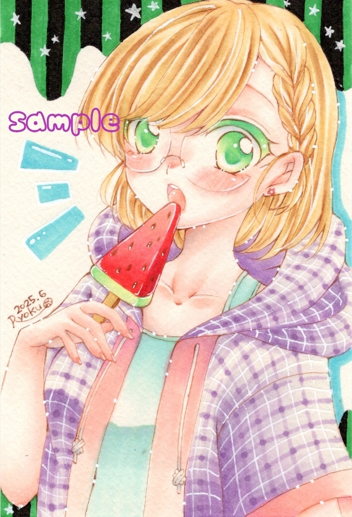 原画【スイカバー】
