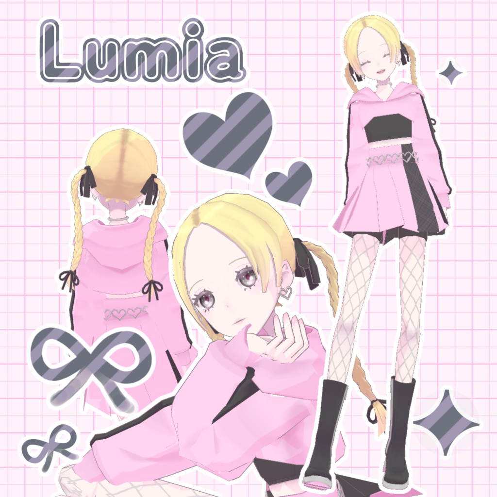 3Dモデル「Lumia02」VRM/FBX/VRChat対応