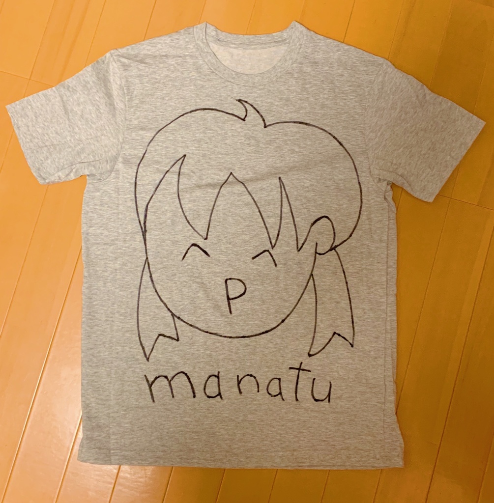 まなつちゃんクソデカ顔面 Tシャツ まなつちゃんの自慰ショップ Booth