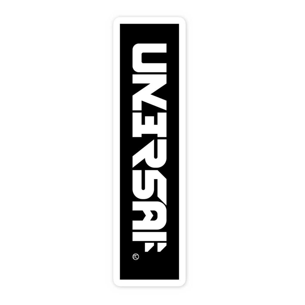 架空企業「UNIVERSAL」のロゴステッカー