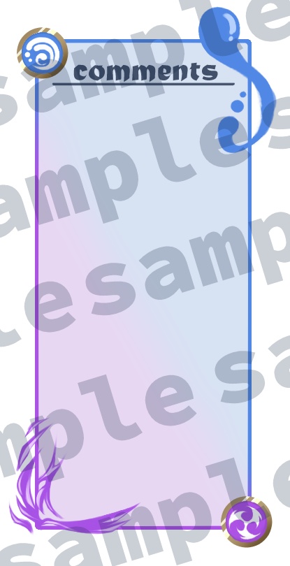 【原神配信者必見】コメント欄背景　組合せ自由！