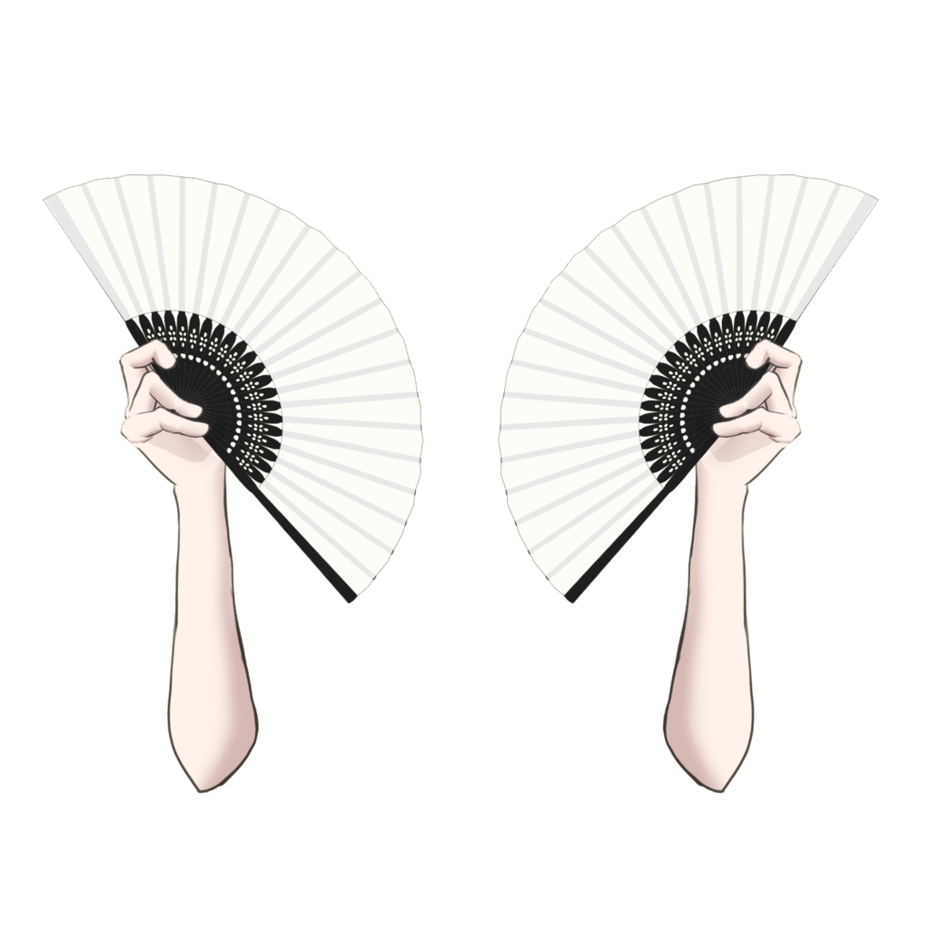 【Live2Dアイテム】世界に1つのオリジナル扇子アイテム作成キット