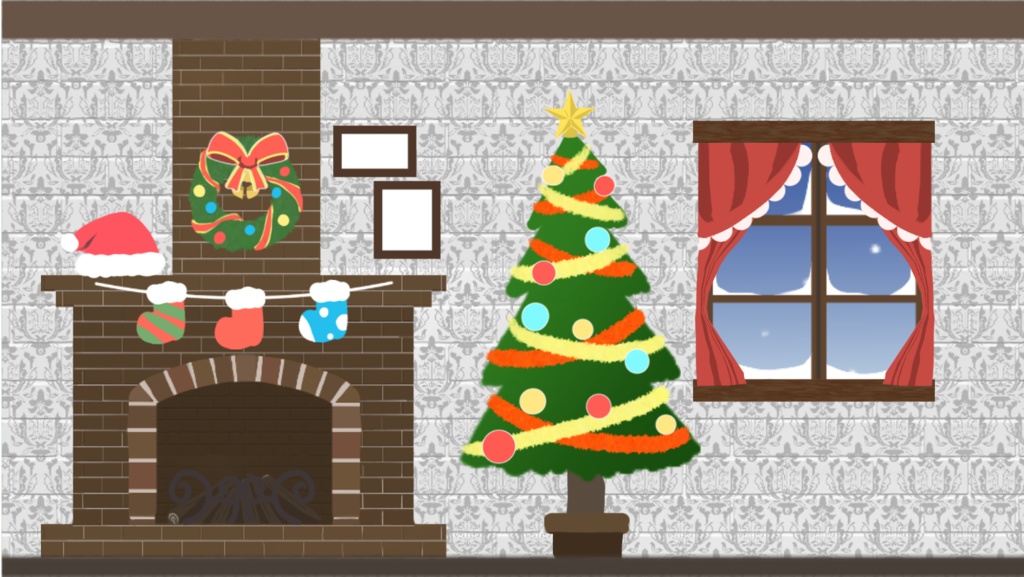 【Live2D背景】11種類のモーション付き!クリスマス背景