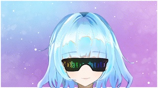 【Live2Dアイテム】文字変え自由なゲーミングサングラス【VTS対応】