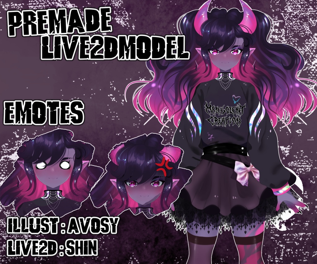 【Live2DModel】purple little devil💜【FullBodyRig】