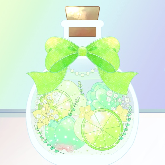 《SALE中》【Live2Dアイテム】きらめくハーバリウム+ガラステーブル素材付