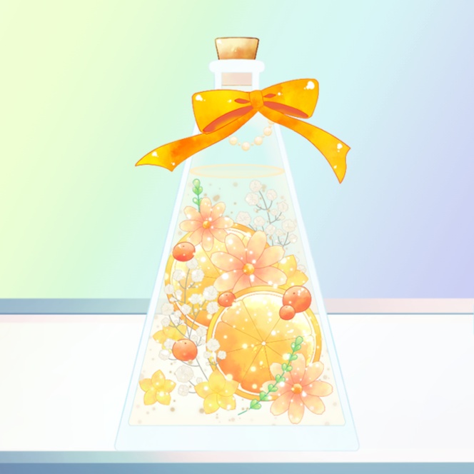 《SALE中》【Live2Dアイテム】きらめくハーバリウム+ガラステーブル素材付