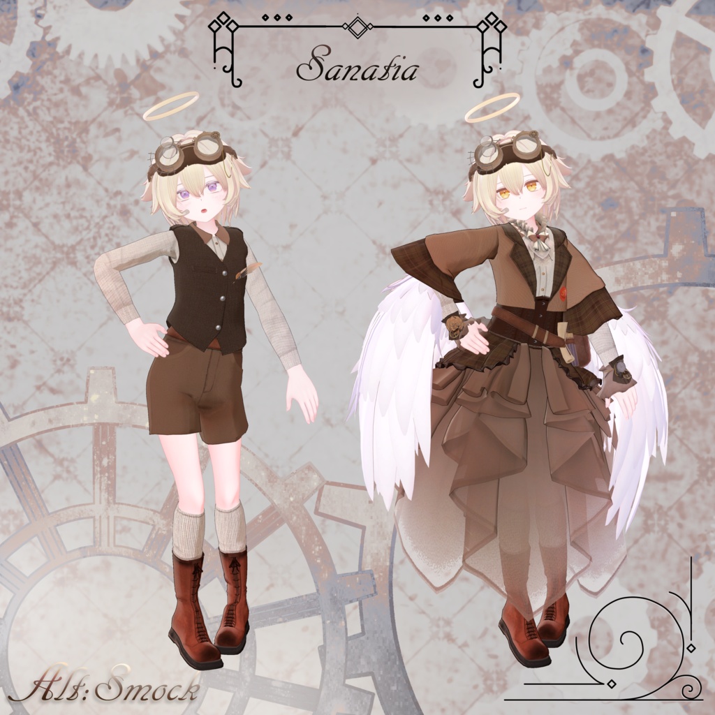 【3D衣装】Alt:Smock -オルト:スモック- 約30%OFFブラックフライデーセール 【10アバター対応】