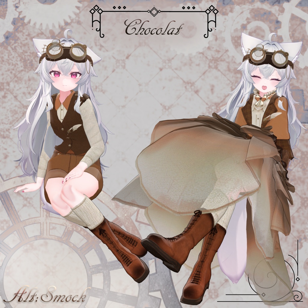 【3D衣装】Alt:Smock -オルト:スモック- 新規追加4アバター20%OFF【19アバター対応】