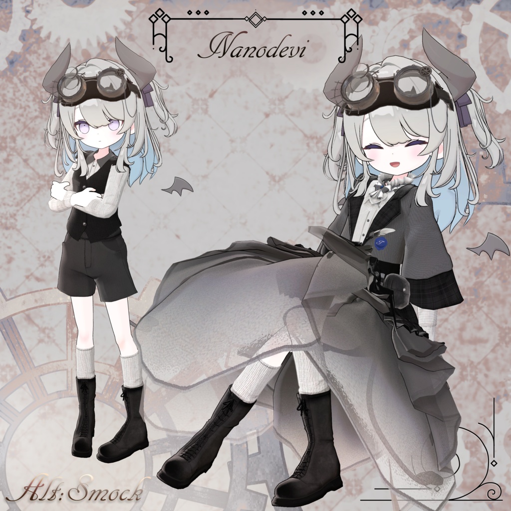 【3D衣装】Alt:Smock -オルト:スモック- 約30%OFFブラックフライデーセール 【10アバター対応】