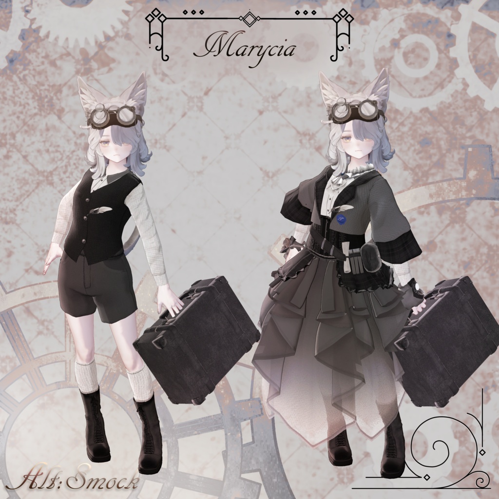 【3D衣装】Alt:Smock -オルト:スモック- 約30%OFFブラックフライデーセール 【10アバター対応】