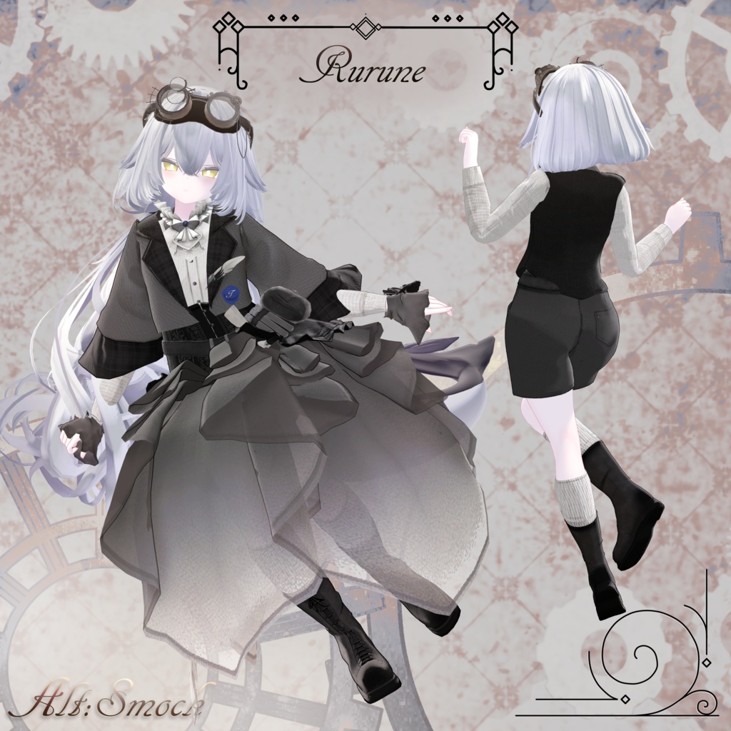 【3D衣装】Alt:Smock -オルト:スモック- 約30%OFFブラックフライデーセール 【10アバター対応】