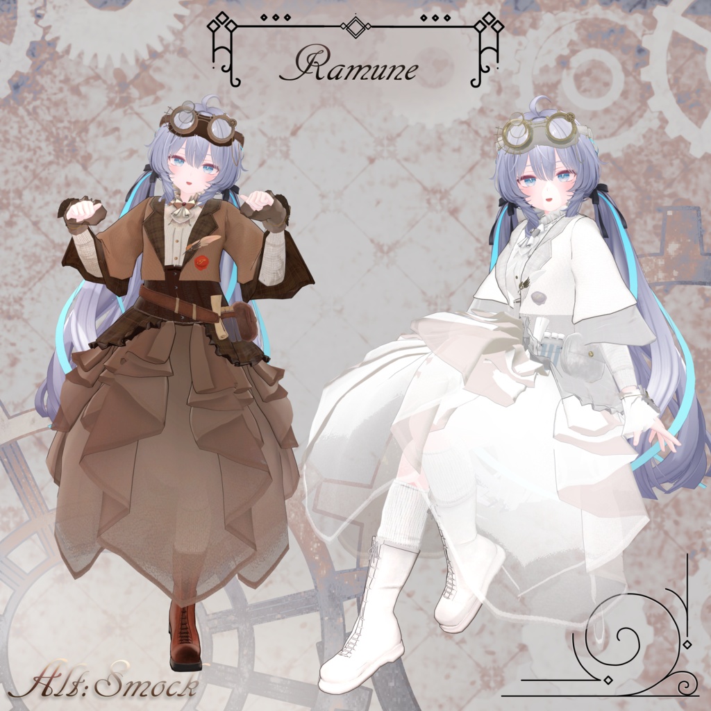 【3D衣装】Alt:Smock -オルト:スモック- 新規追加4アバター20%OFF【19アバター対応】