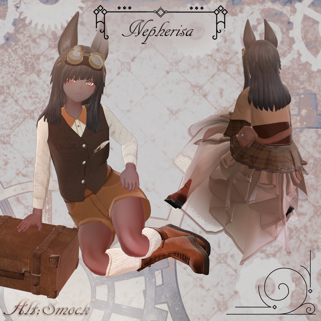 【3D衣装】Alt:Smock -オルト:スモック- 約30%OFFブラックフライデーセール 【10アバター対応】