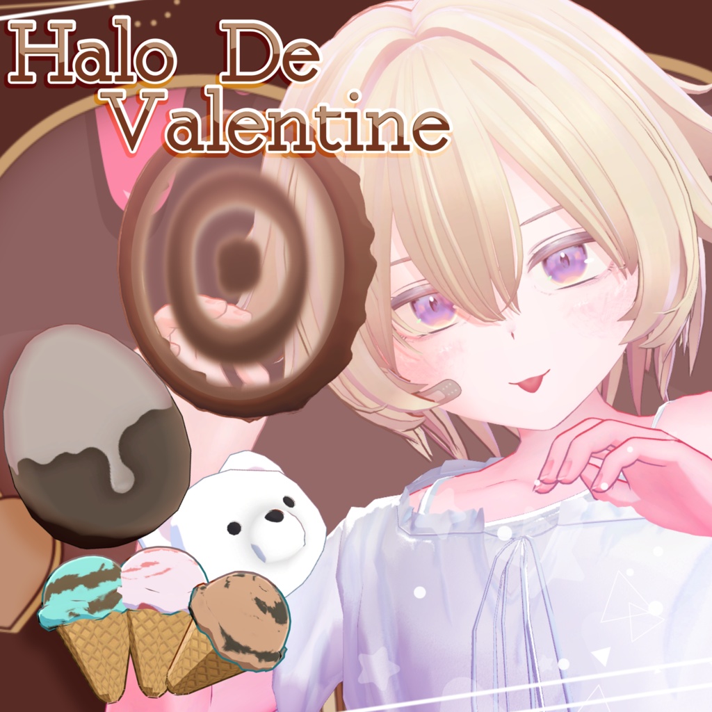 【3D小道具】HaloDeValentine -バレンタインヘイロー-　Valentineセール中