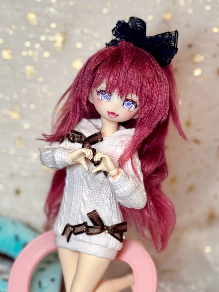 【1/8〜1/6サイズ】リボンニットパーカー