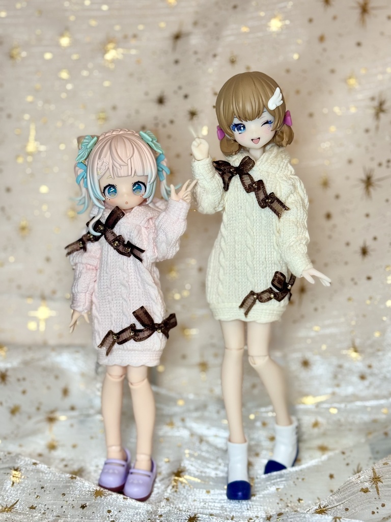 【1/8〜1/6サイズ】リボンニットパーカー