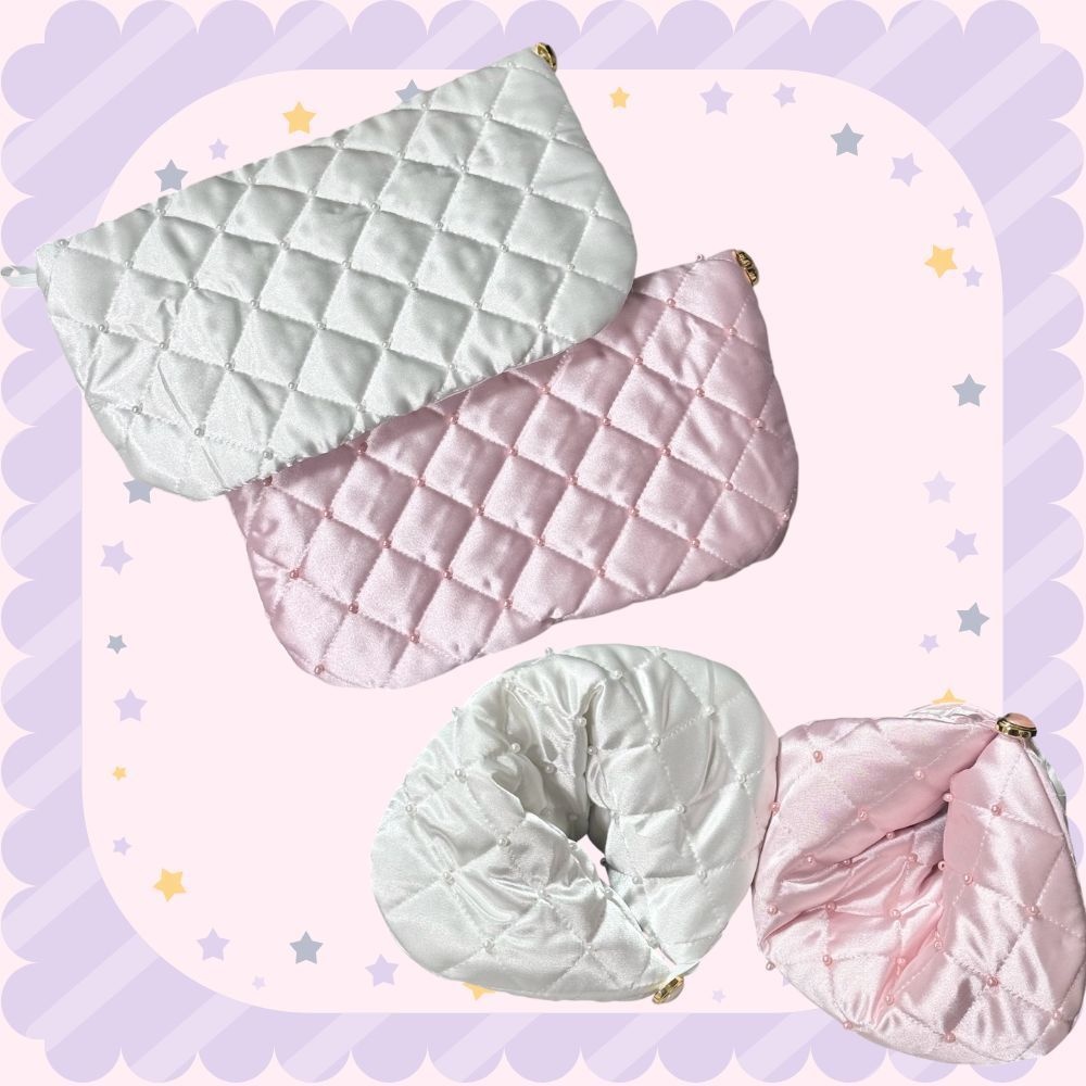 どこでも特等席ポーチ(ビーズ付きサテン)