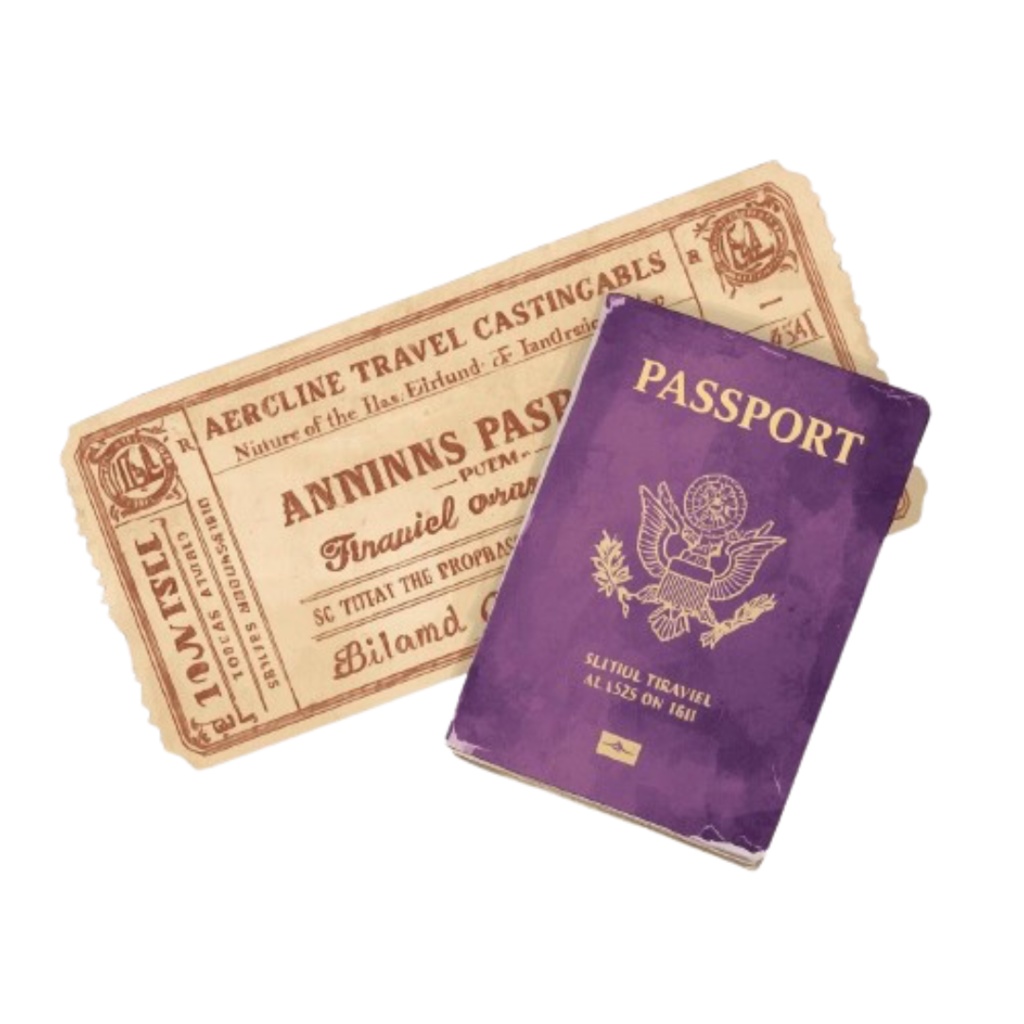 【PNG背景透過】旅するアンティーク💜水彩パープルのクリップアートコレクション(10点)