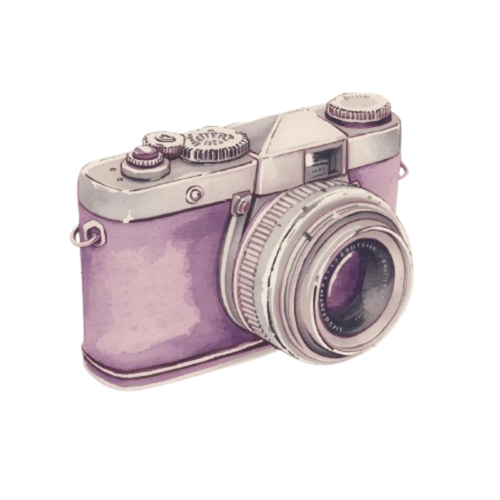 【PNG背景透過】旅するアンティーク💜水彩パープルのクリップアートコレクション(10点)