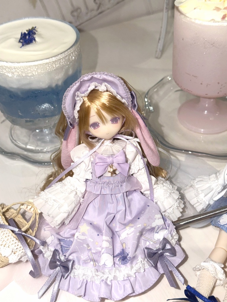 【OIOISTUDIO・星砂物語】「星紗・真昼」&「星砂・真夜」・ゴムヘア植毛ドール・変身☆電気街