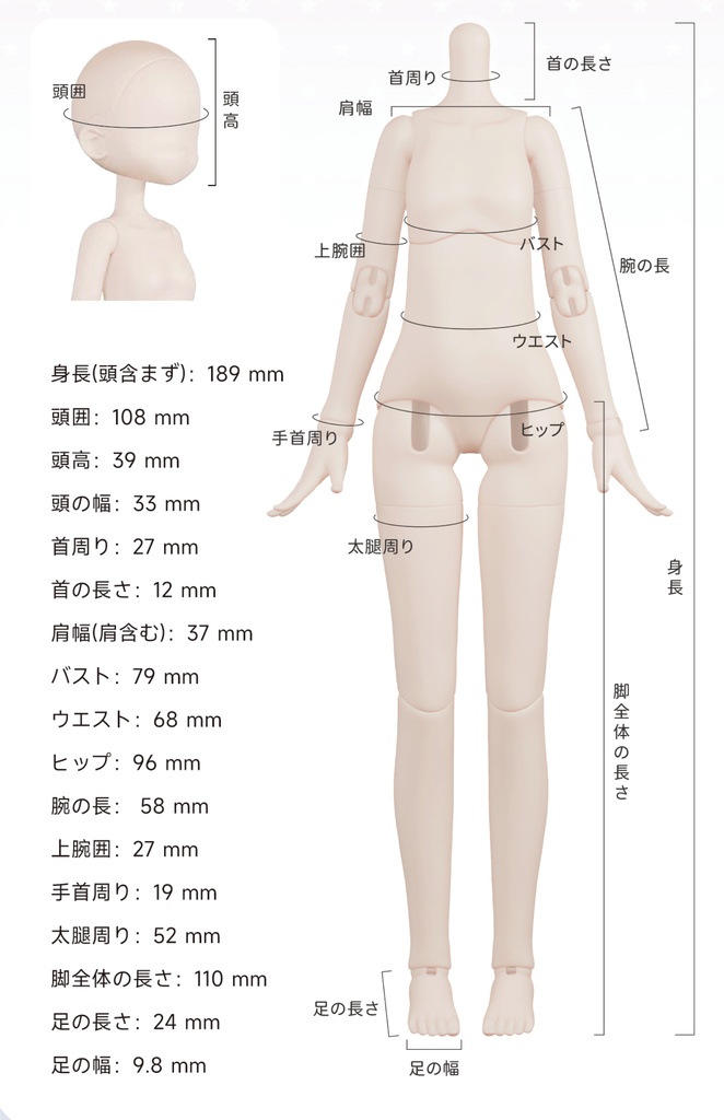 【OIOISTUDIO・星砂物語】「星紗・真昼」&「星砂・真夜」・ゴムヘア植毛ドール・変身☆電気街
