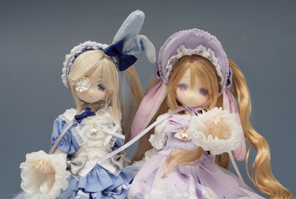 【OIOISTUDIO・星砂物語】「星紗・真昼」&「星砂・真夜」・ゴムヘア植毛ドール・変身☆電気街