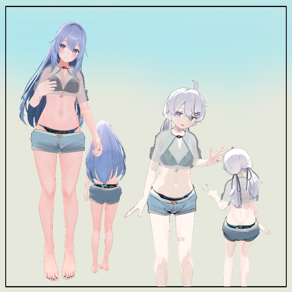 【Hot Style】Summer wear 【セレスティア/プラチナ / ナユ / 桔梗 / 薄荷 / 透羽 / 街狐さん・対応衣装】