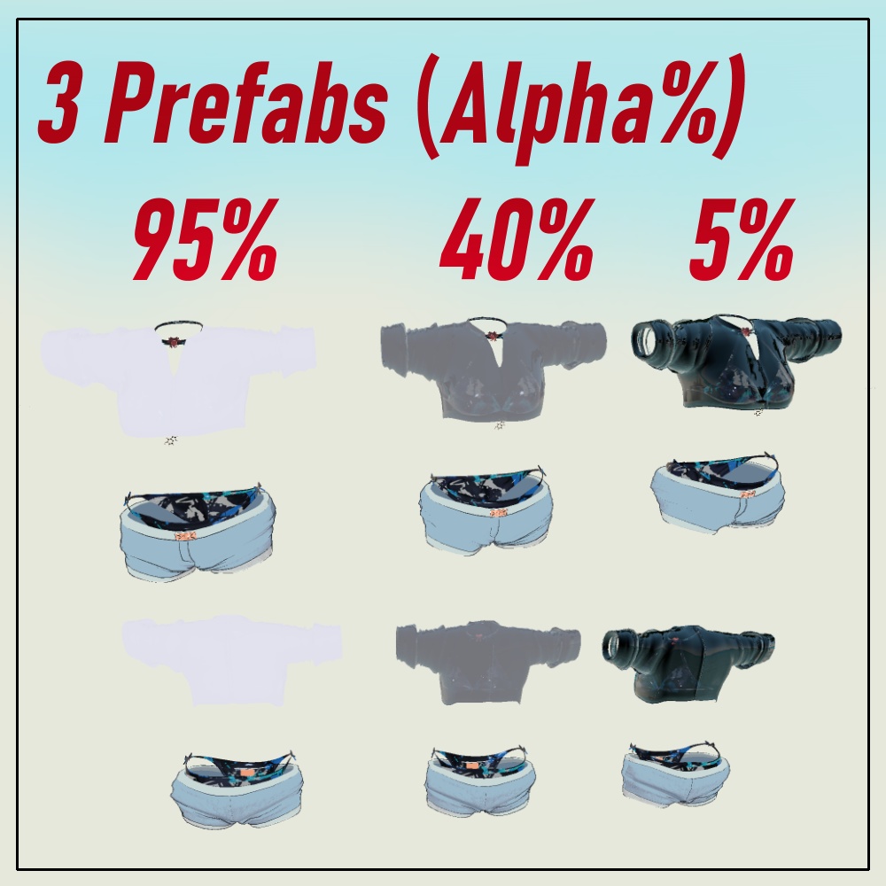 【Hot Style】Summer wear 【セレスティア/プラチナ / ナユ / 桔梗 / 薄荷 / 透羽 / 街狐さん・対応衣装】