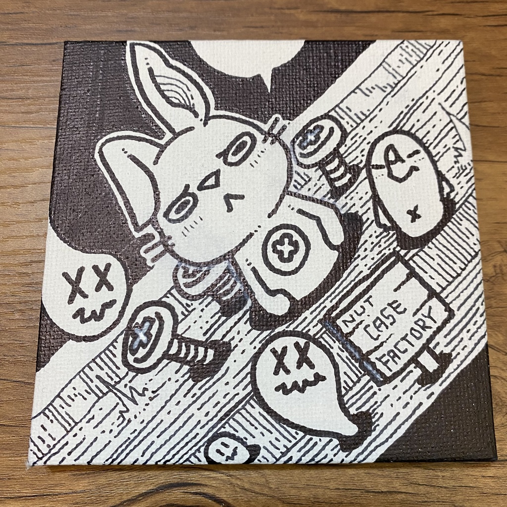 穴からアナ(ミニキャンバス原画)