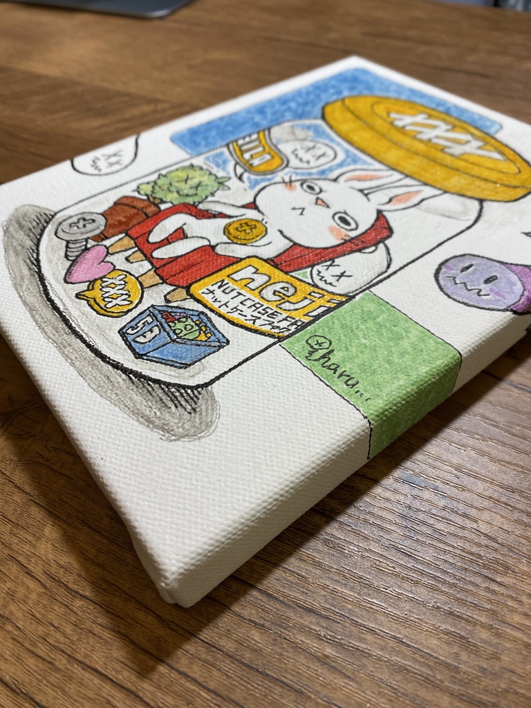 アナの部屋の瓶詰め(ミニキャンバス画)