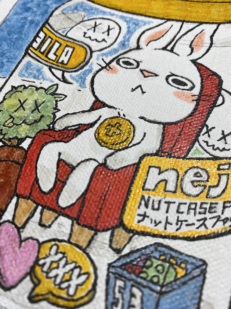 アナの部屋の瓶詰め(ミニキャンバス画)