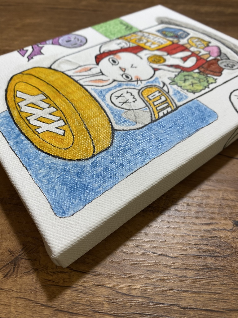 アナの部屋の瓶詰め(ミニキャンバス画)