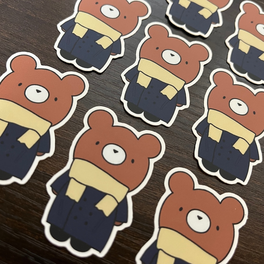 くまステッカー コート1p