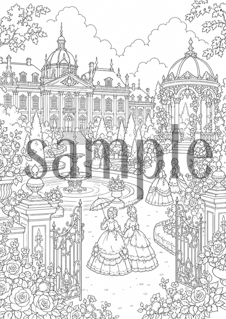 🌹ROCOCO GIRL Coloring Collection vol.2 -塗り絵-