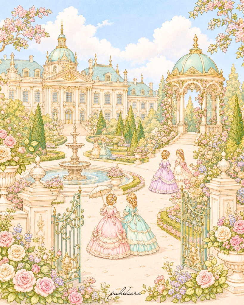 🌹ROCOCO GIRL  Coloring Collection vol.2 -塗り絵-