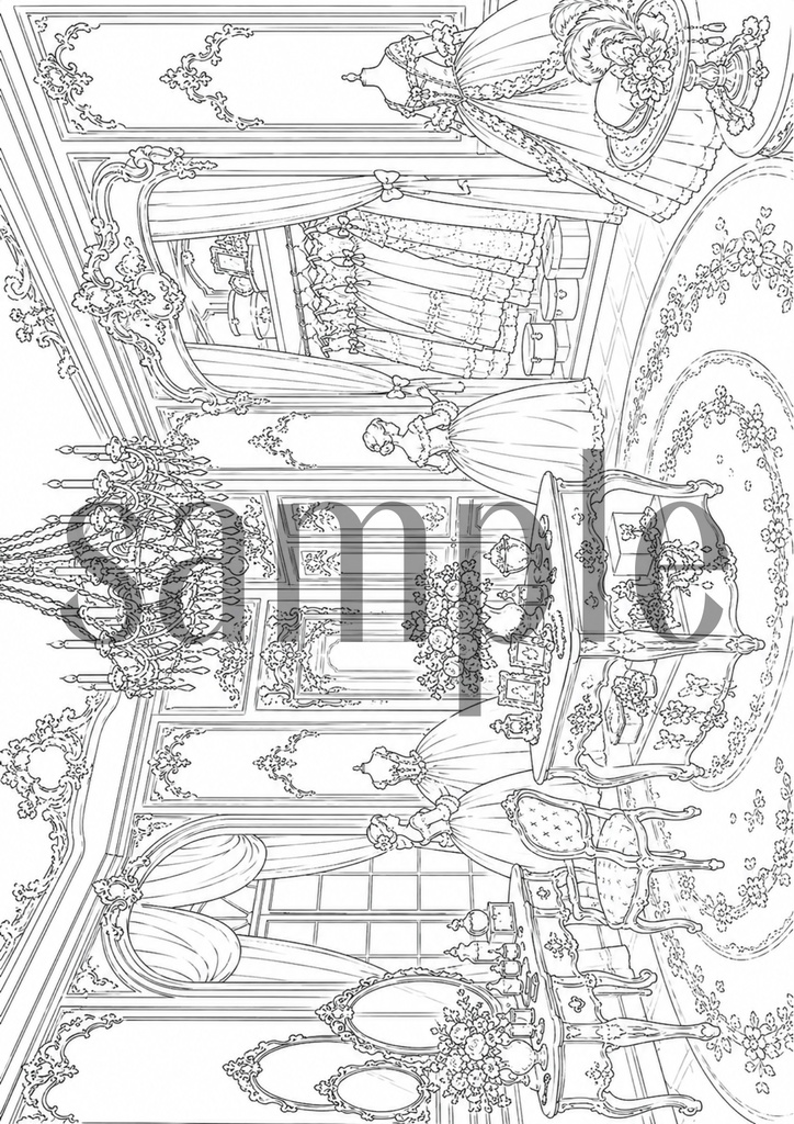 🌹ROCOCO GIRL Coloring Collection vol.2 -塗り絵-