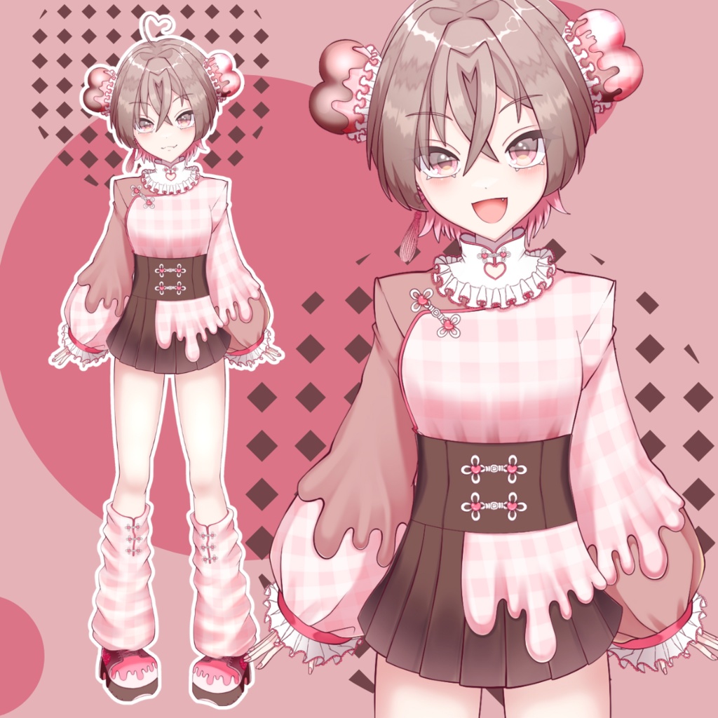 【バレンタイン】女性立ち絵 表情10種