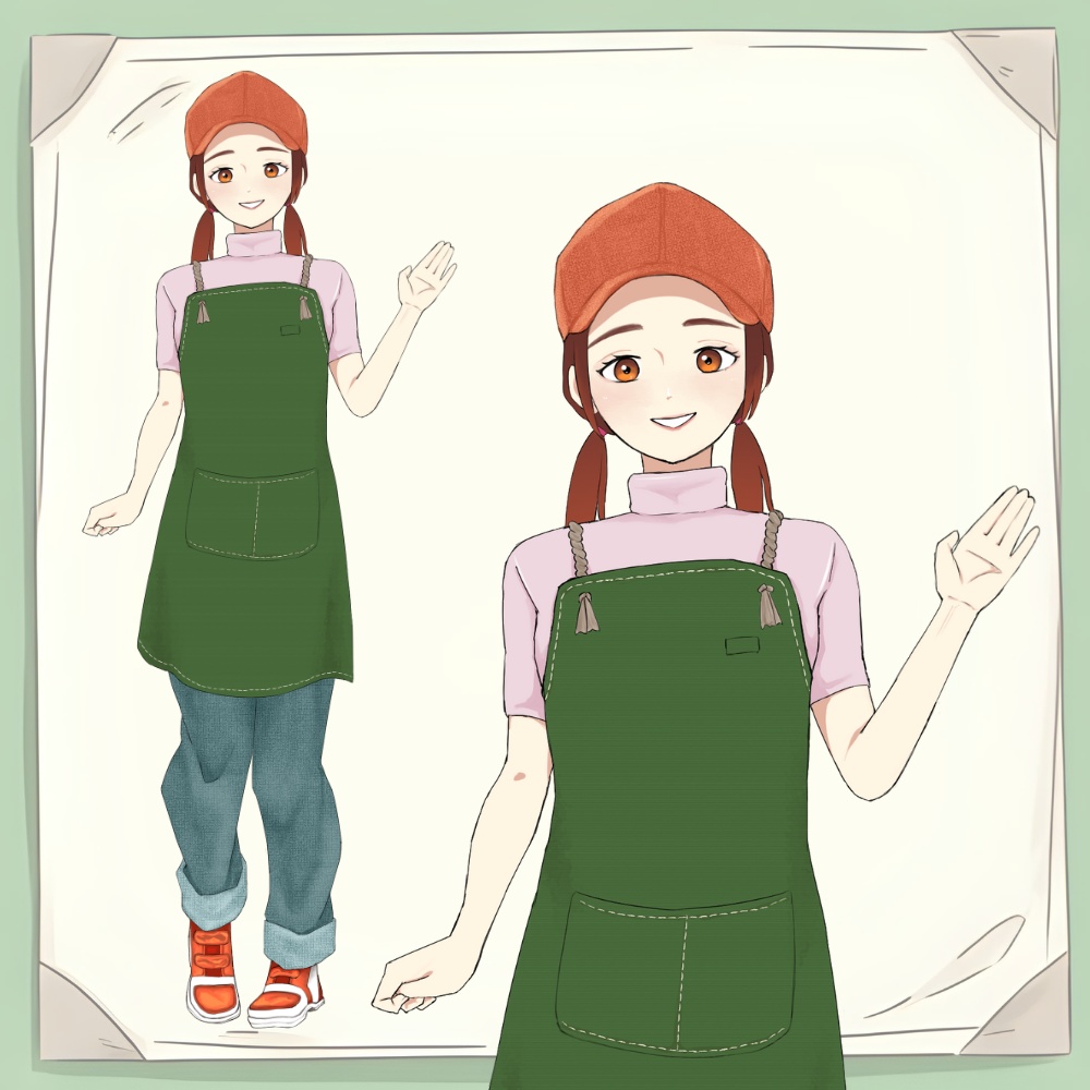 カフェ店員(女性) 表情10種