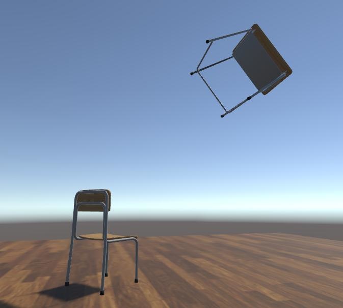 【VRChat向け3Dモデル】学校 机 椅子