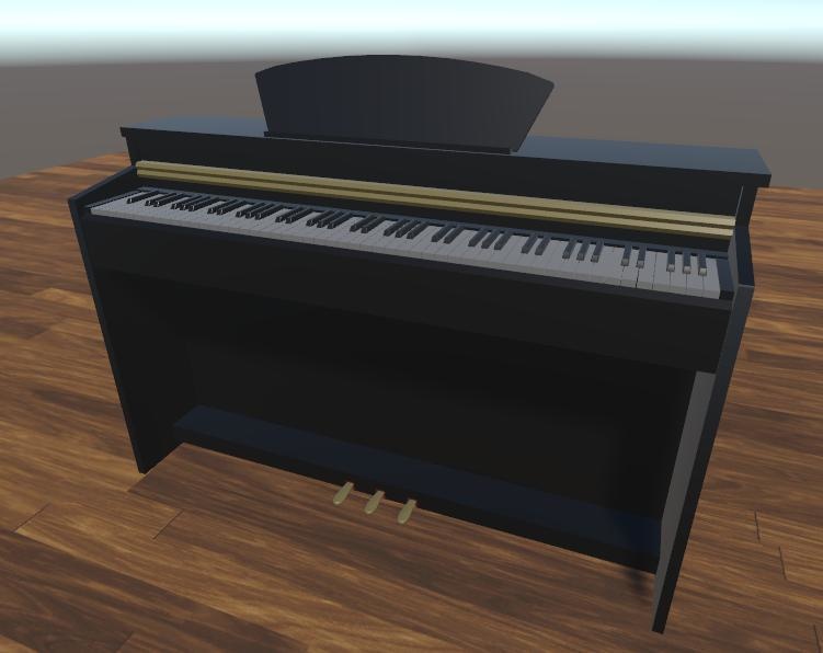 【VRChat向け3Dモデル】 ピアノ 楽器