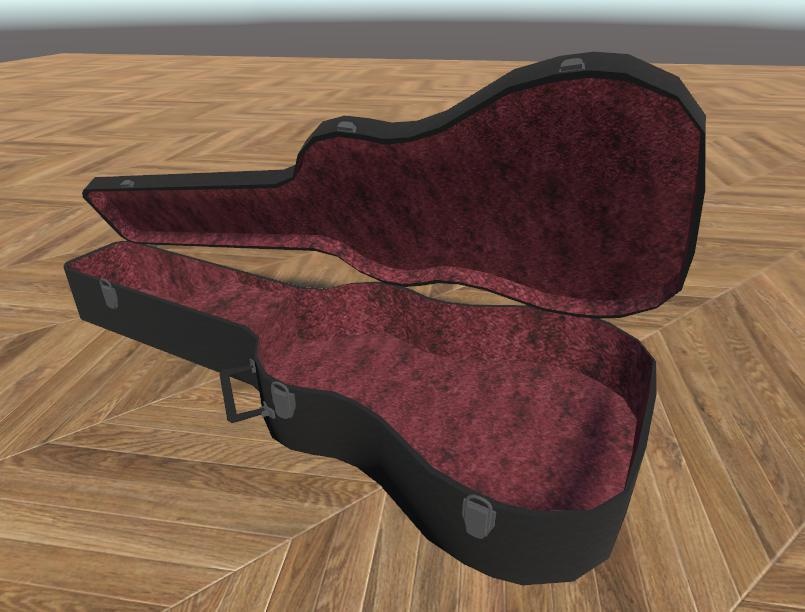 【VRChat向け3Dモデル】 路上ライブセット(マイクスタンド キーボード ギターケース)