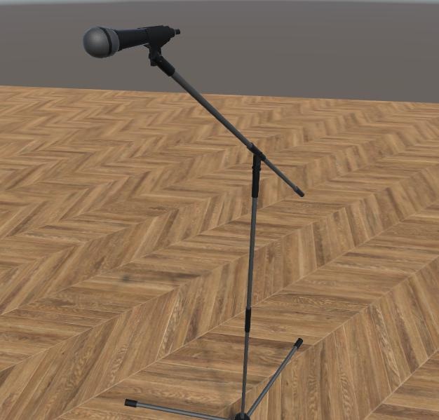 【VRChat向け3Dモデル】 路上ライブセット(マイクスタンド キーボード ギターケース)