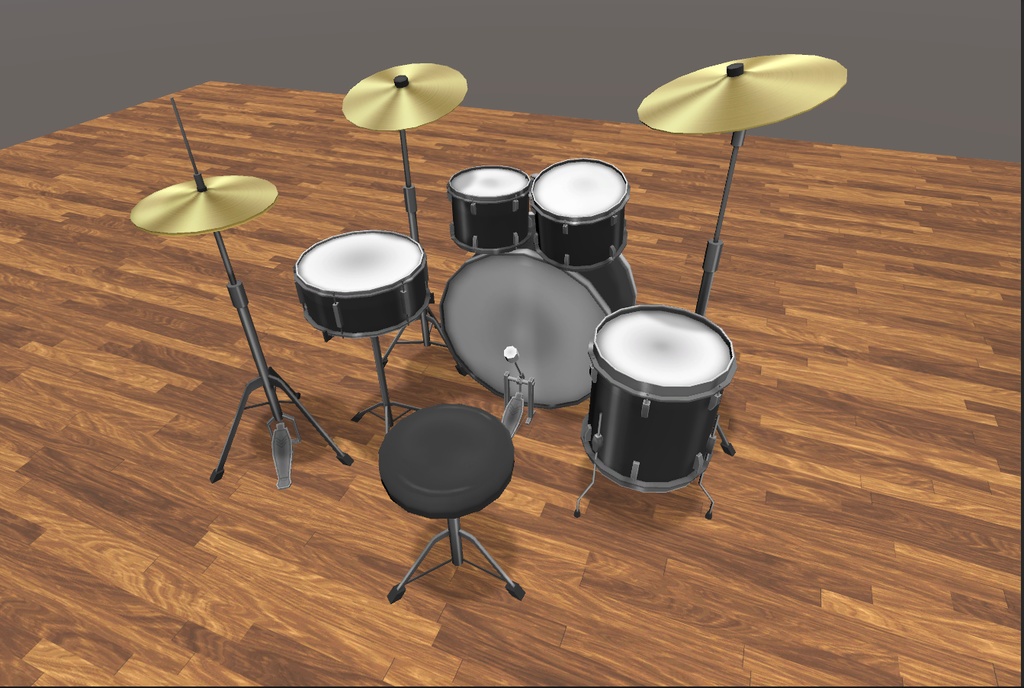 【VRChat向け3Dモデル】ドラム